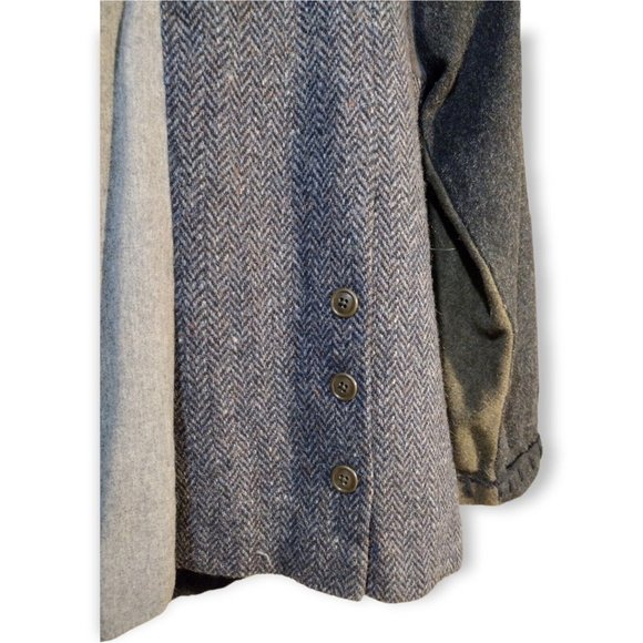 VTG BaabaaZuzu Women's Large Upcycled Wool Jacket Coat Patchwork Made In MI USA - Picture 6 of 9